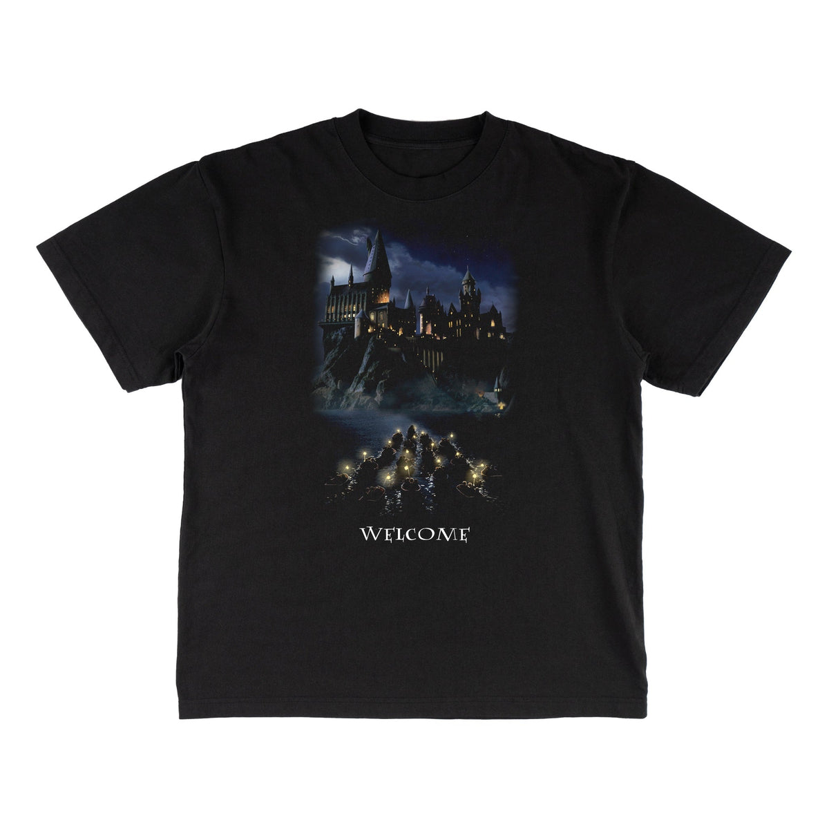 Welcome x Harry Potter Arrival Boxy Garment-Dyed Tee - Black