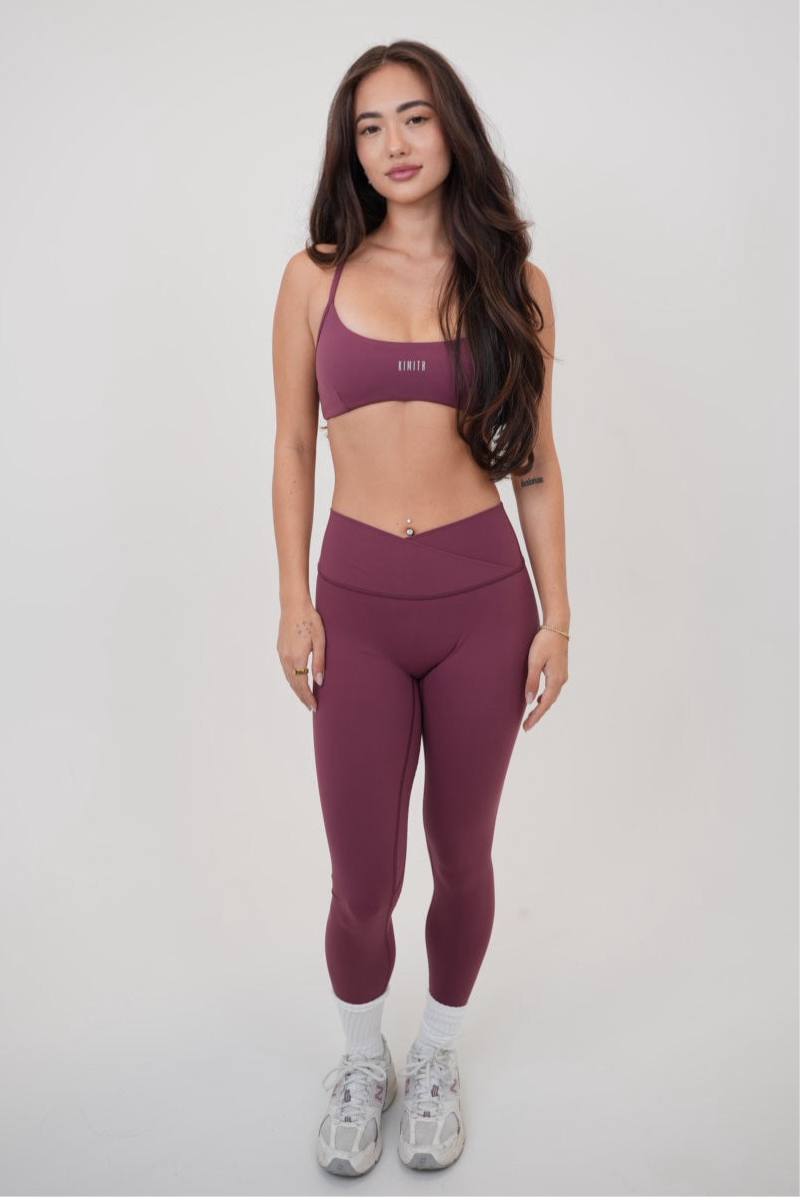 My Time Is Divine Plum Sculpt V-Waist Legging