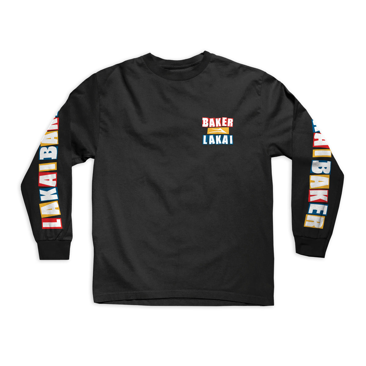 Lakai Baker Stacked Long Sleeve Tee - Black
