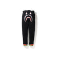 BAPE Shark Line Rib Slim Sweatpants Black