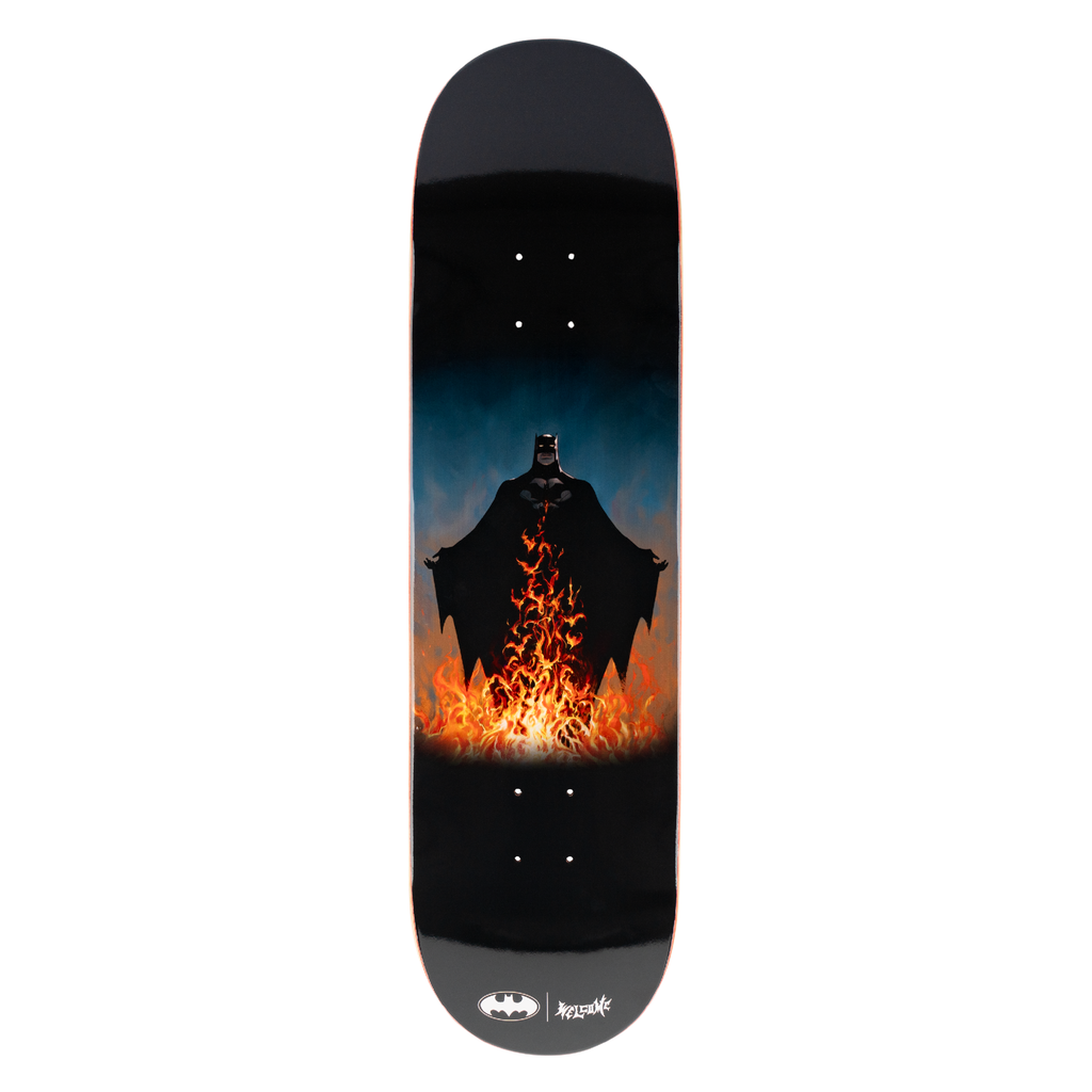 Welcome x Batman Bat Flames on Popsicle Deck - 8.5″ Black