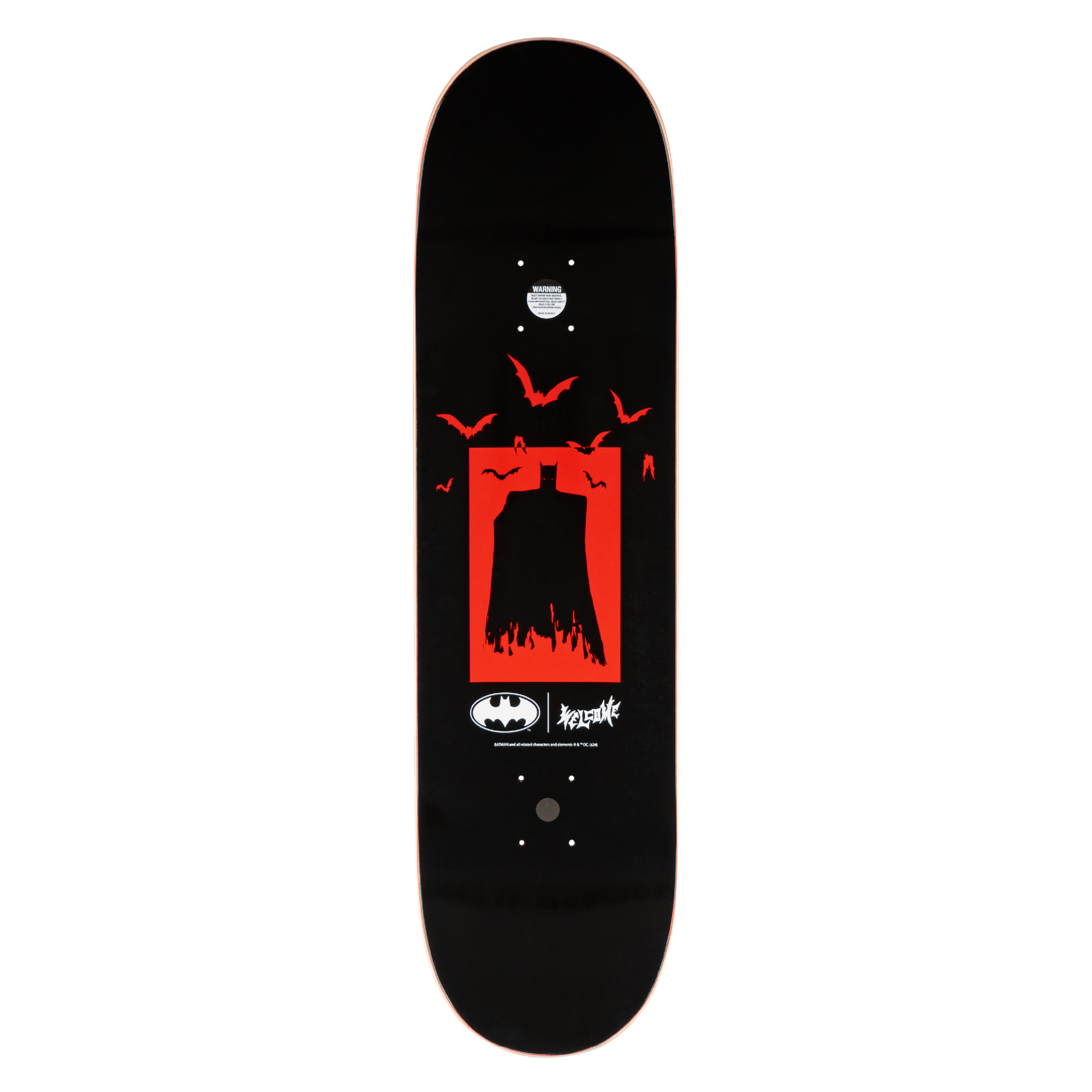 Welcome x Batman Bat Flames on Popsicle Deck - 8.5″ Black