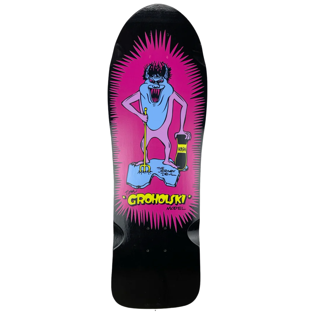 Vision Groholski Jersey Devil Skateboard Deck - 9.5" Black Dip