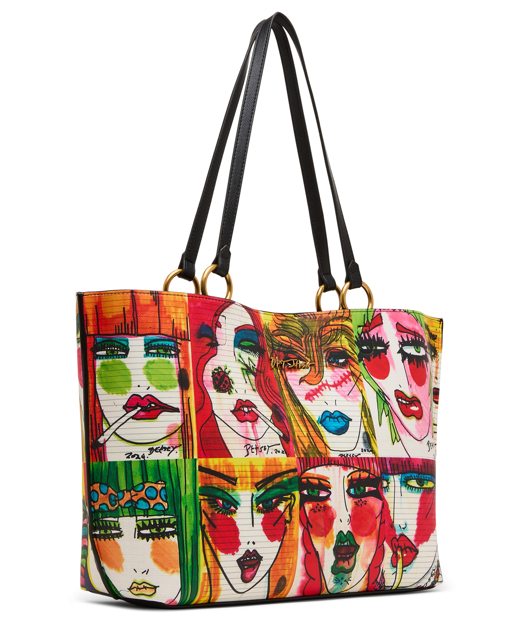 Betsey Johnson Faces Tote Multi