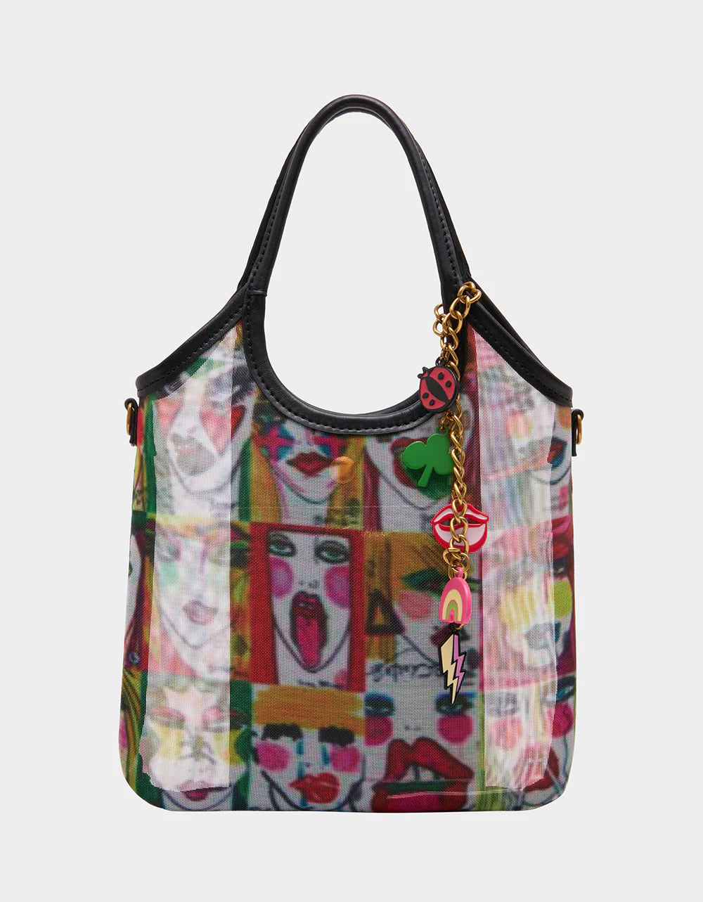 Betsey Johnson Faces Mini Mesh Bag