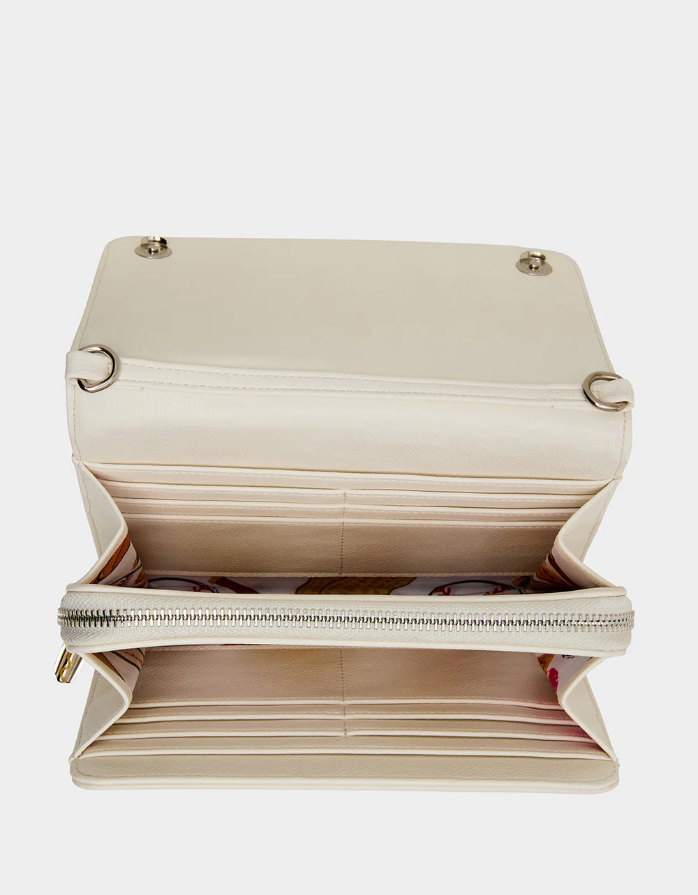Betsey Johnson Grand Slam Wallet On Chain Cream
