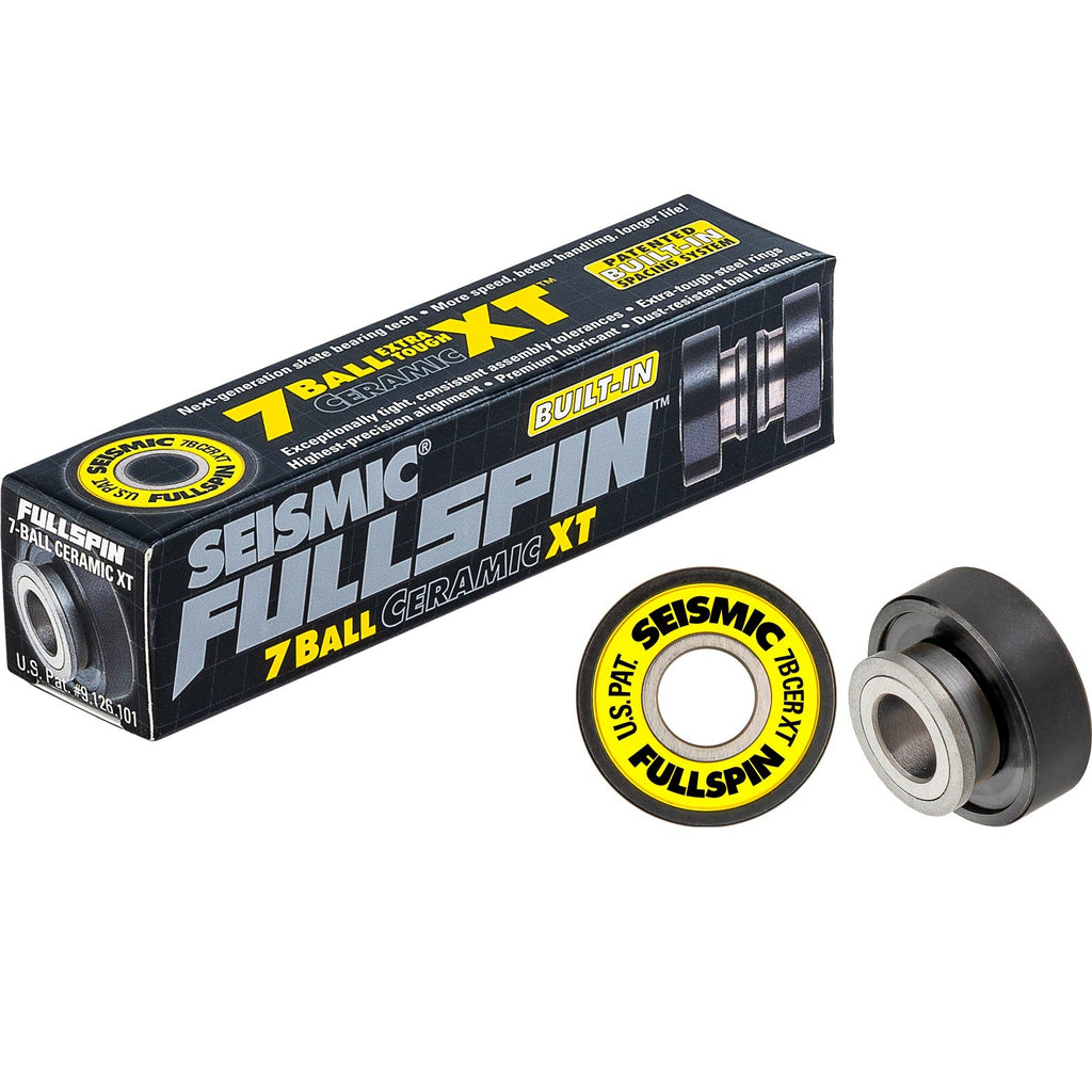 Seismic Fullspin 7-Ball Ceramic XT Built-In Bearings 8mm - Yellow (Set of 8)