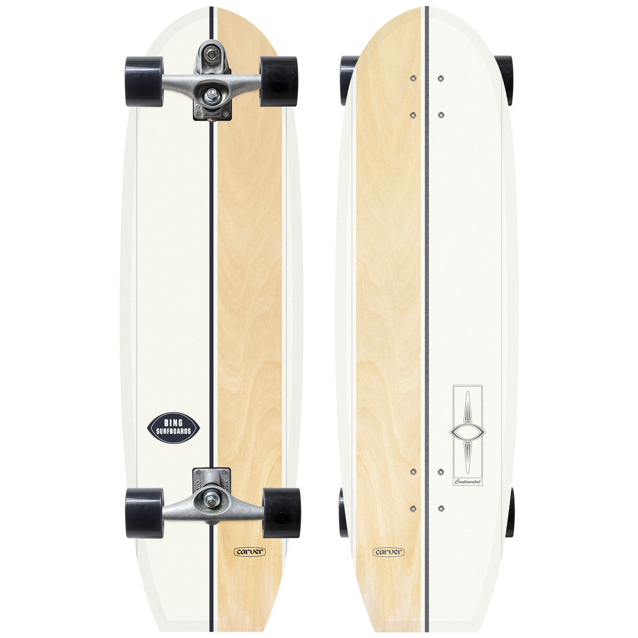 Carver x Bing Continental Surfskate Complete C7 Raw (V5) - 37"