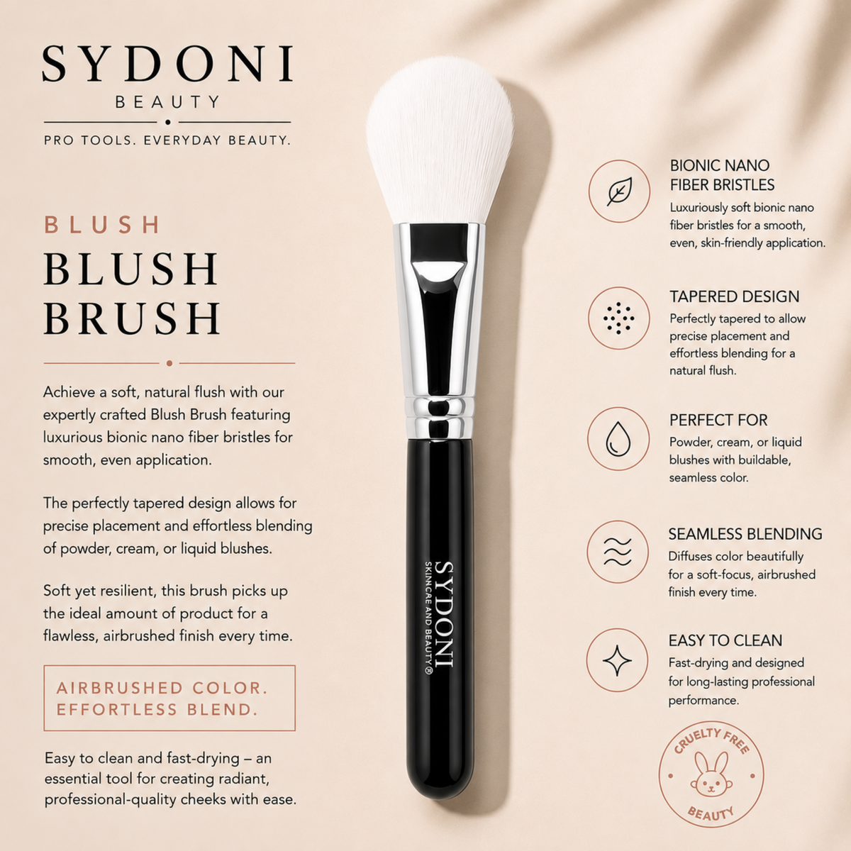 SYDONI BLUSH BRUSH - Bionic Nano Fiber Bristles