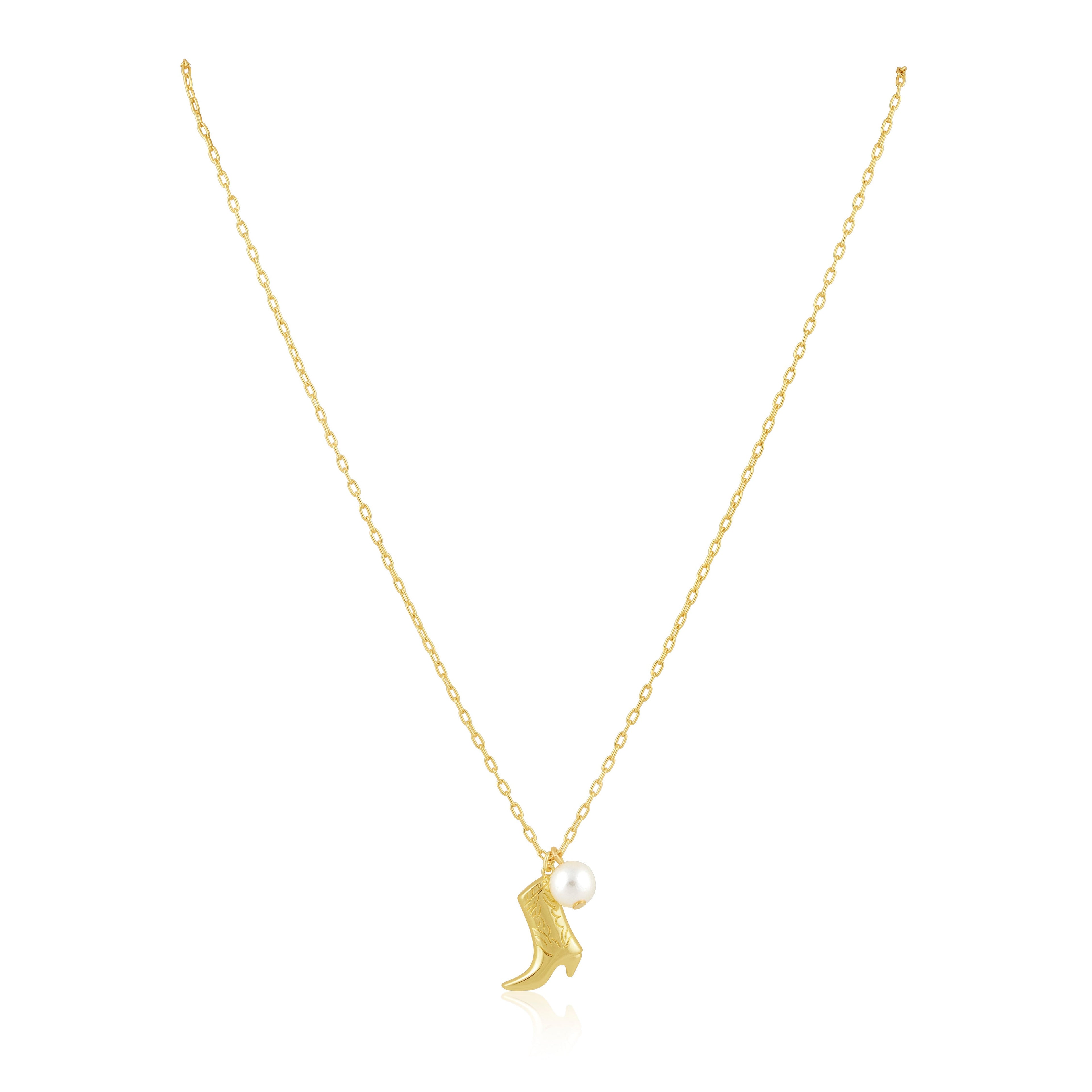 Boot N' Pearl Necklace