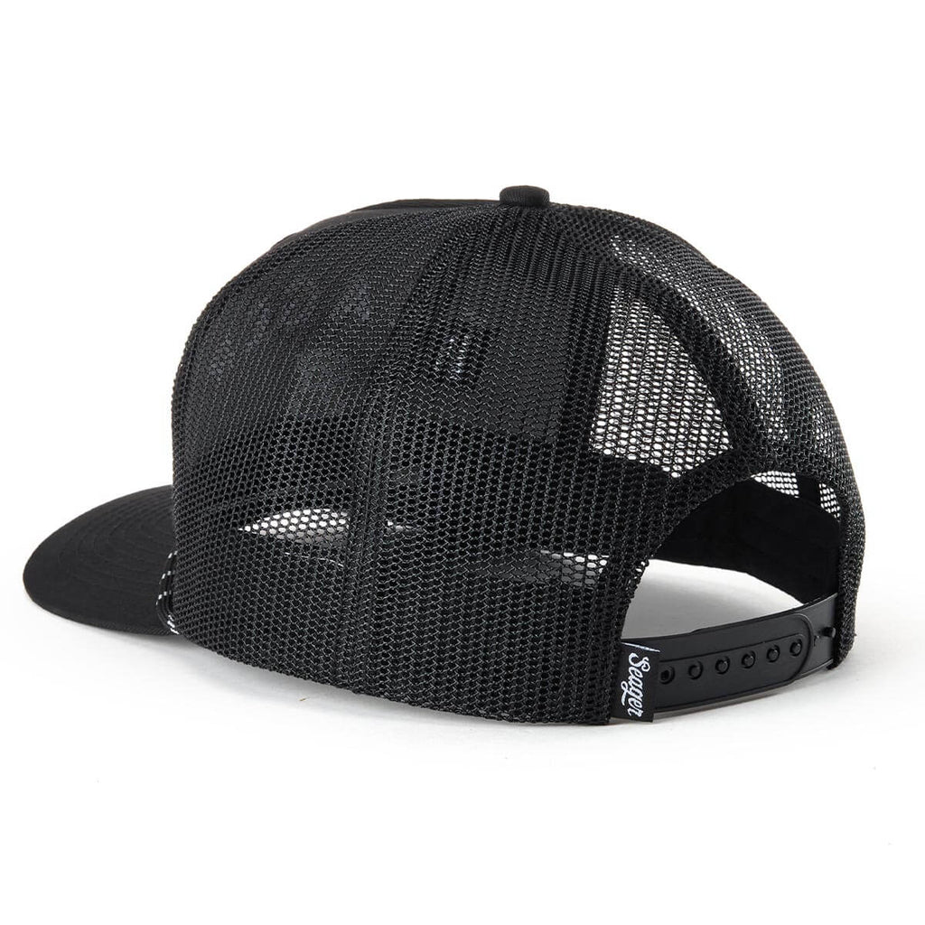 Seager Branded Black Trucker Snapback Hat
