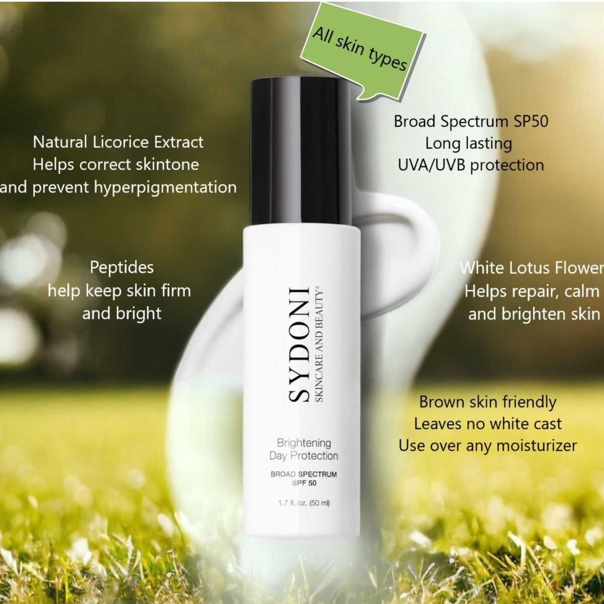 SYDONI BRIGHTENING DAY PROTECTION SPF 50 | Moisturize & Protect Skin