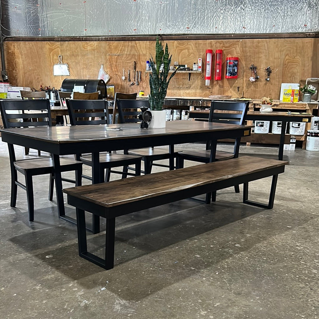 Metal U Leg style dining table