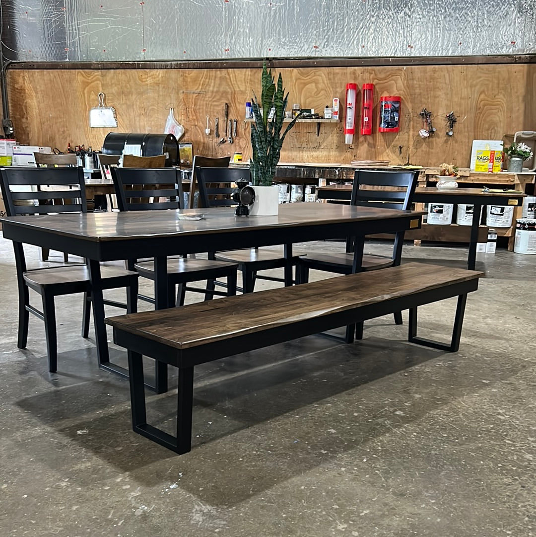 Metal U Leg style dining table