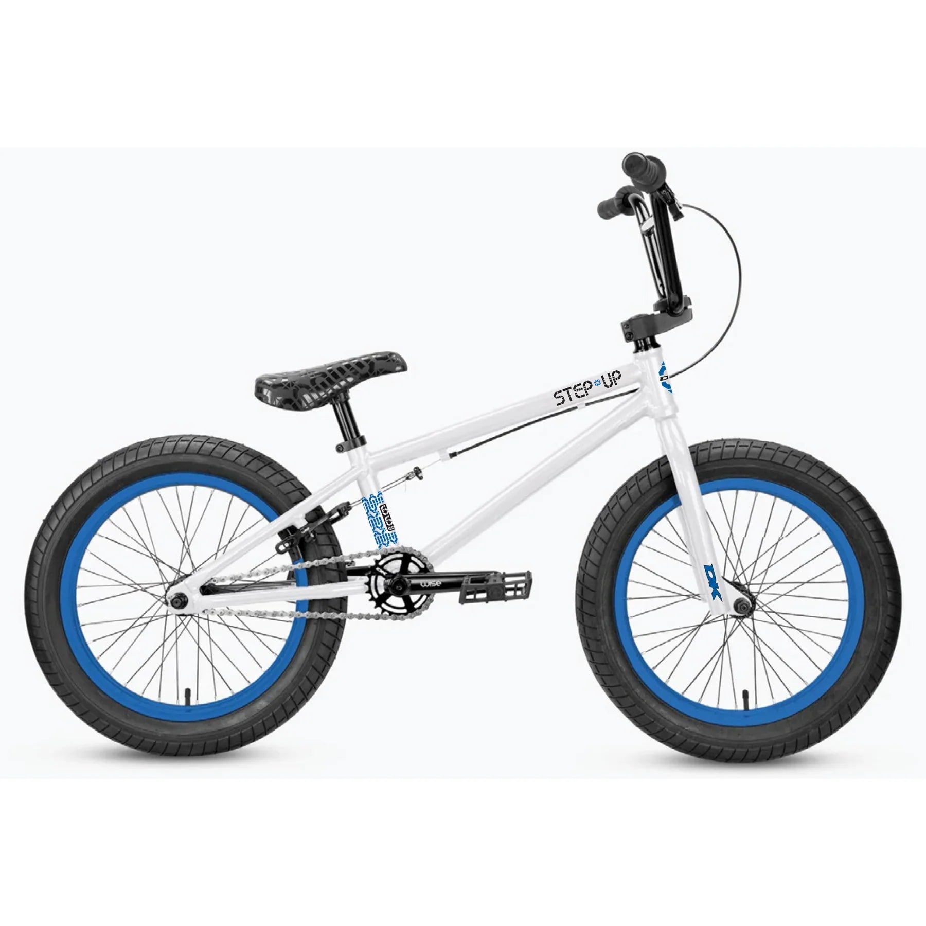DK Step Up 18” Complete BMX Bike - White/Blue