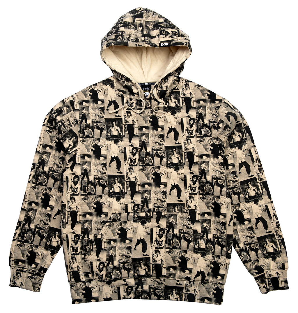 DGK x Bruce Lee Collage Hooded Fleece - Tan
