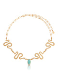 Turquoise Serpentina Snake Choker