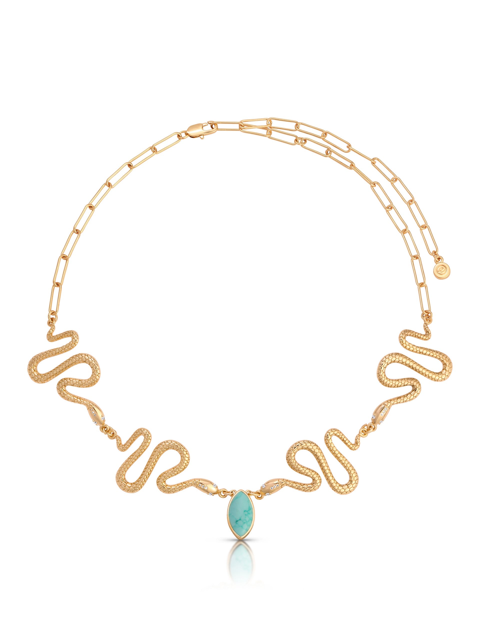 Turquoise Serpentina Snake Choker