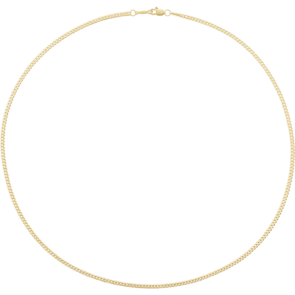 14K Gold-Filled Curb Chain Necklace, 2.25 mm