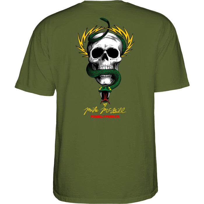 Powell Peralta Mike McGill Skull & Snake T-shirt - Military Green