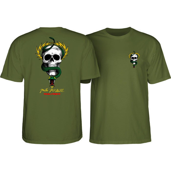 Powell Peralta Mike McGill Skull & Snake T-shirt - Military Green