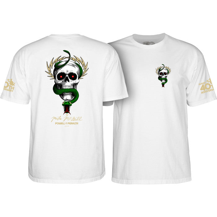Powell Peralta McGill Skull and Snake 40th Anniversary T-shirt - White