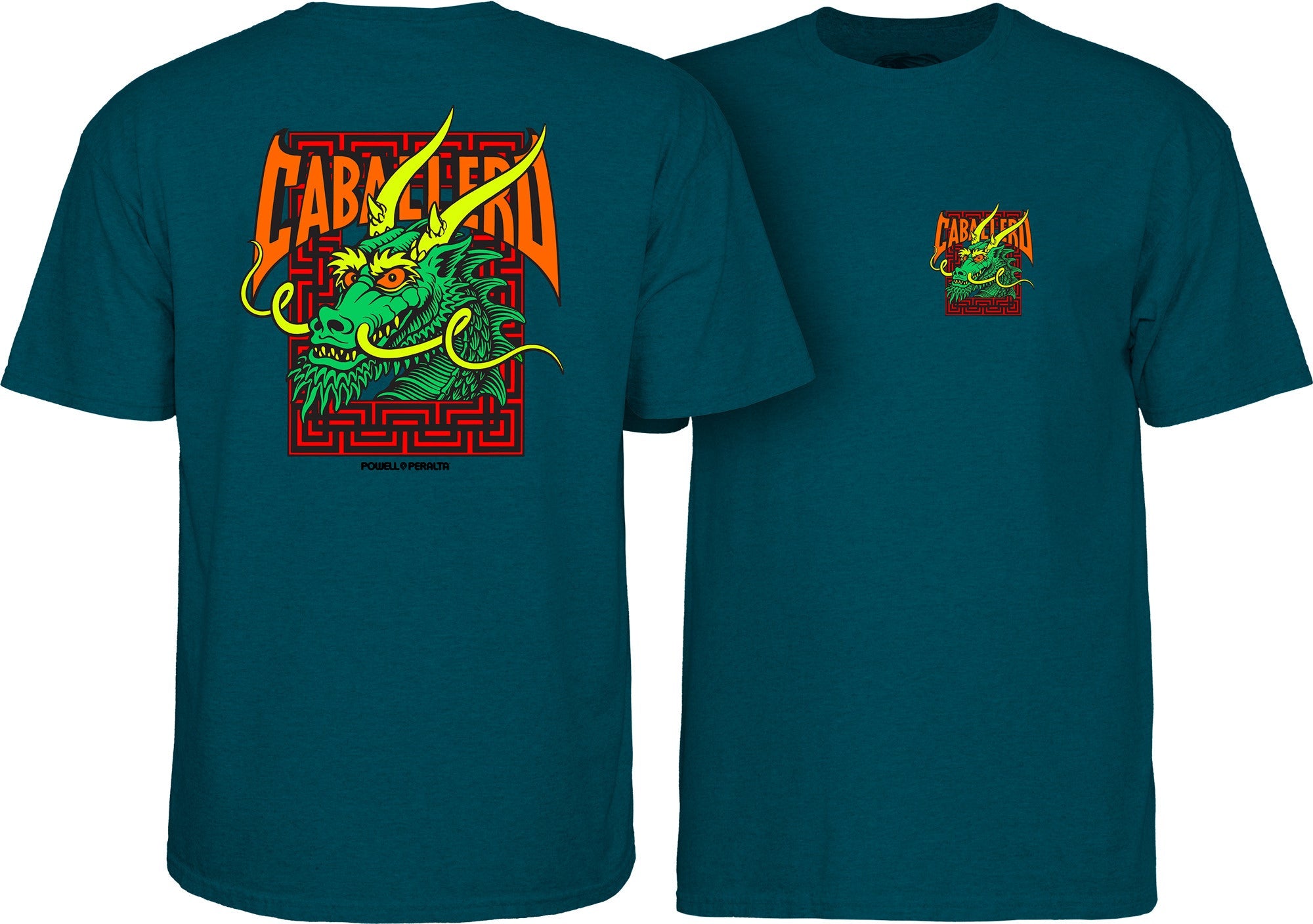 Powell Peralta Steve Caballero Street Dragon T-shirt - Midnight Teal