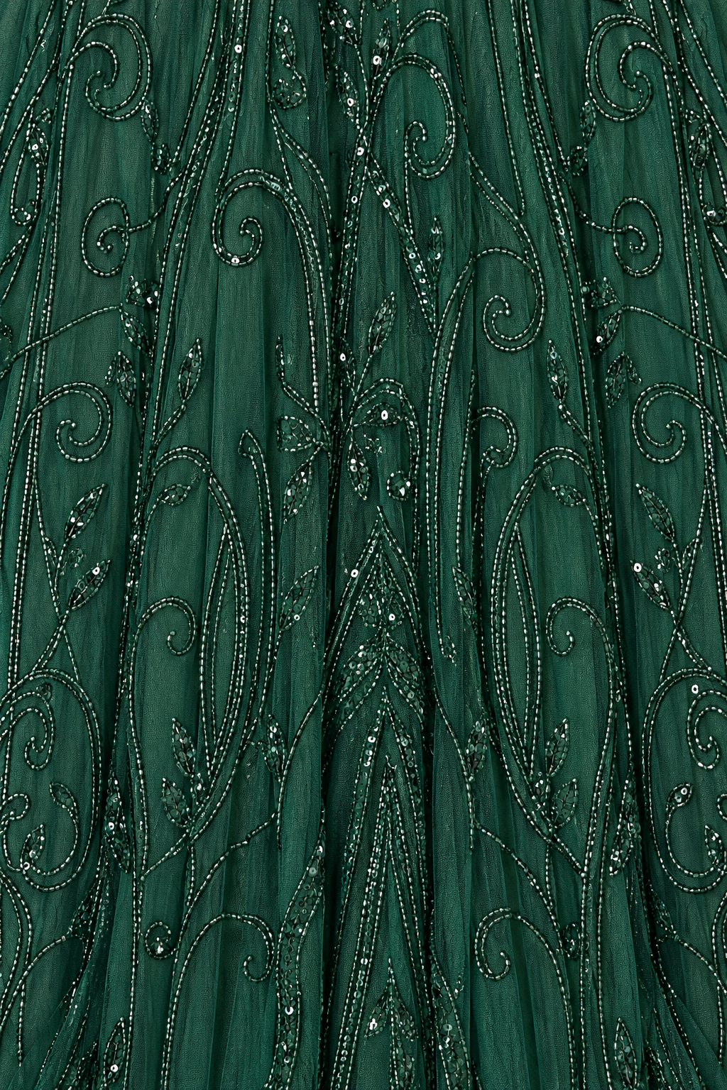 A-line Beaded Dress with Sleeves