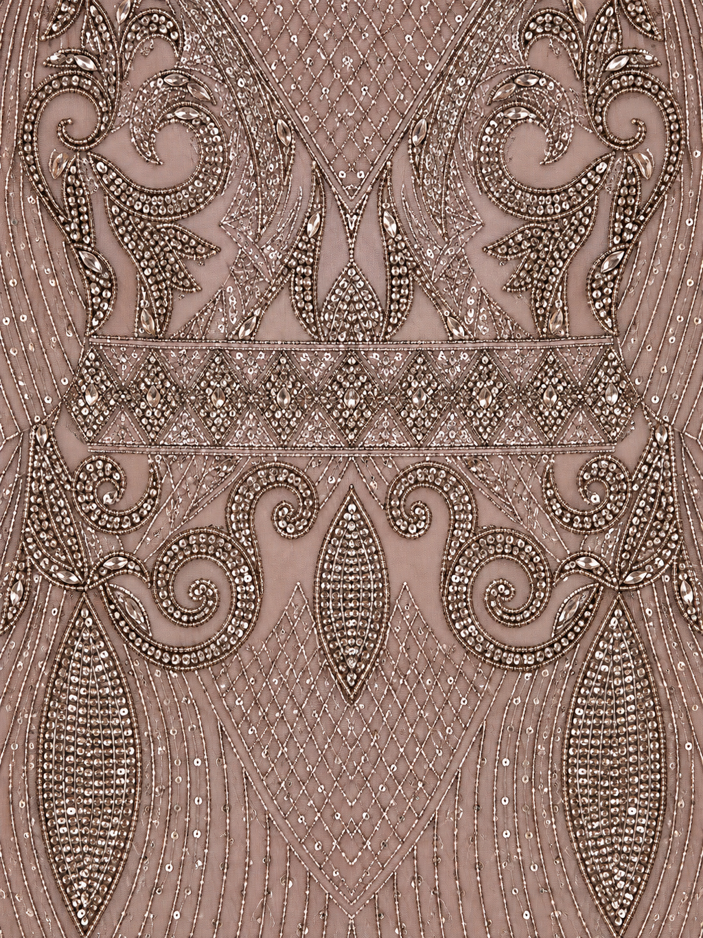 Sleeveless V-Neck Beaded Dress
