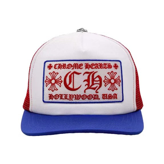 Chrome Hearts Trucker Hat Blue/Red/White