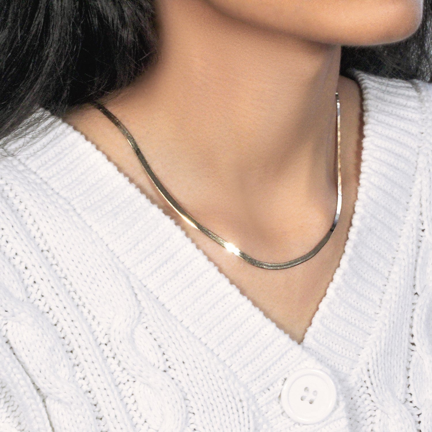 14k Yellow Gold Super Flex Herringbone Chain (2.80 mm)