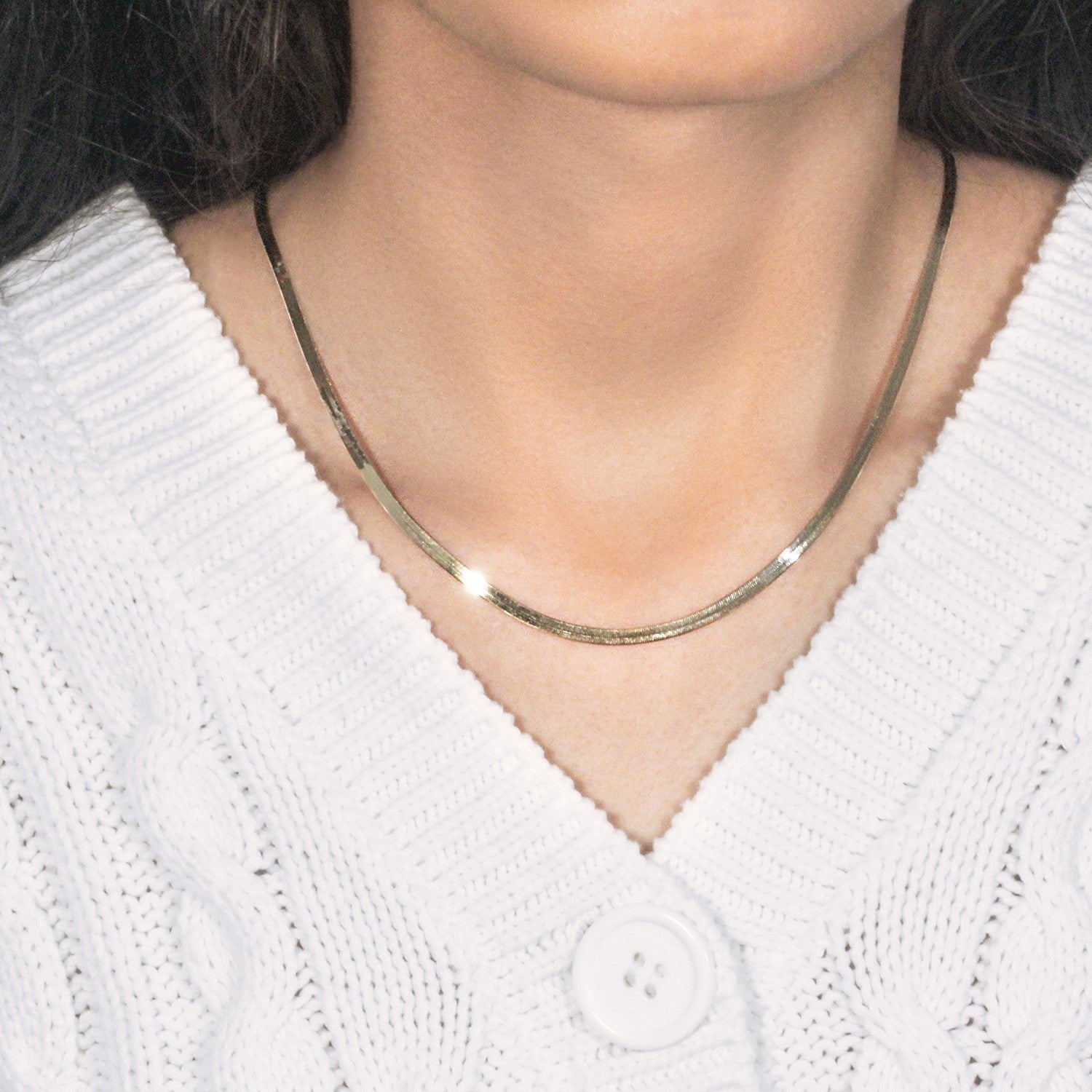 14k Yellow Gold Super Flex Herringbone Chain (2.80 mm)