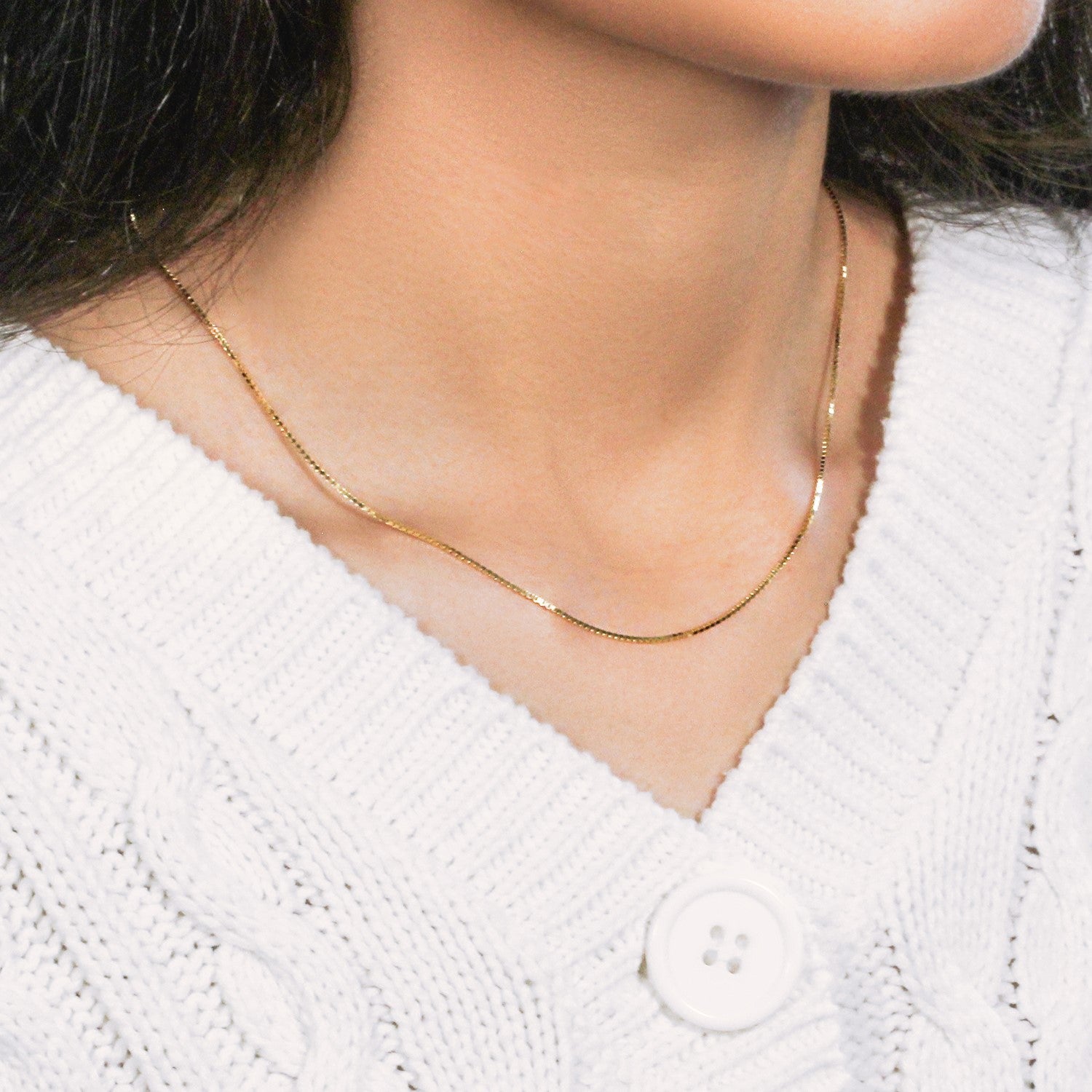 10k Yellow Gold Classic Box Chain (0.94 mm)