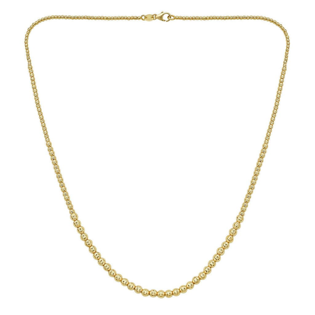 Graduated Bead Necklace in 14K Yellow Gold