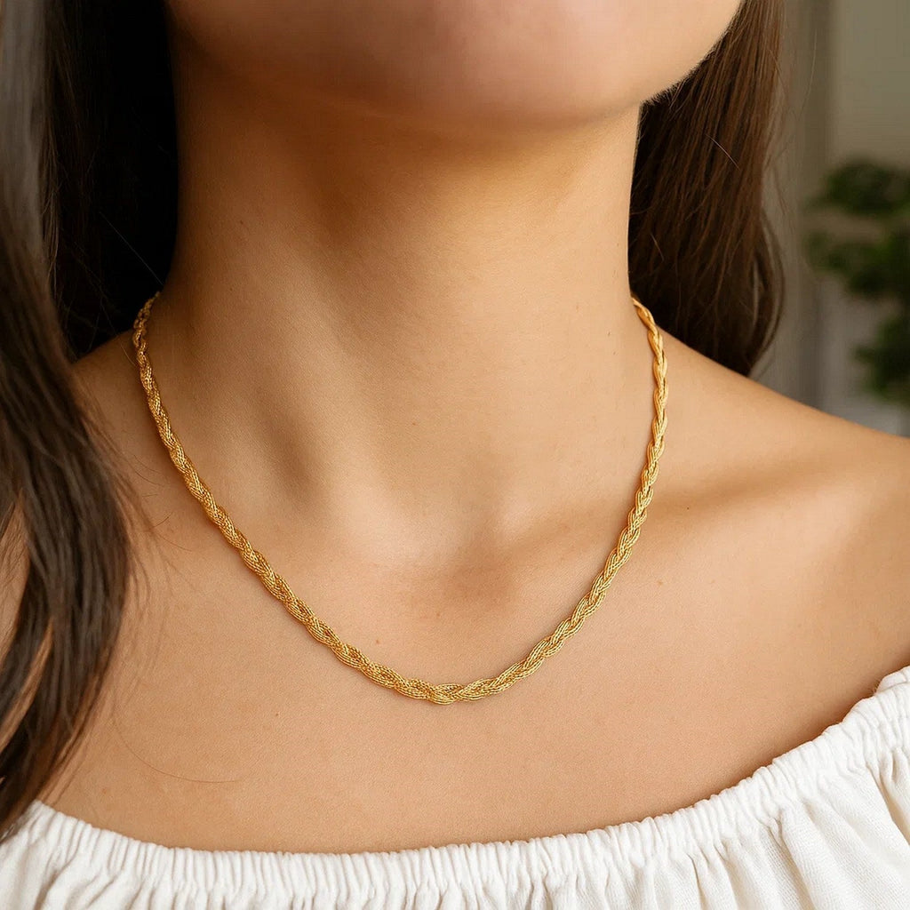 14k Yellow Gold Braided Chain (3.50 mm)