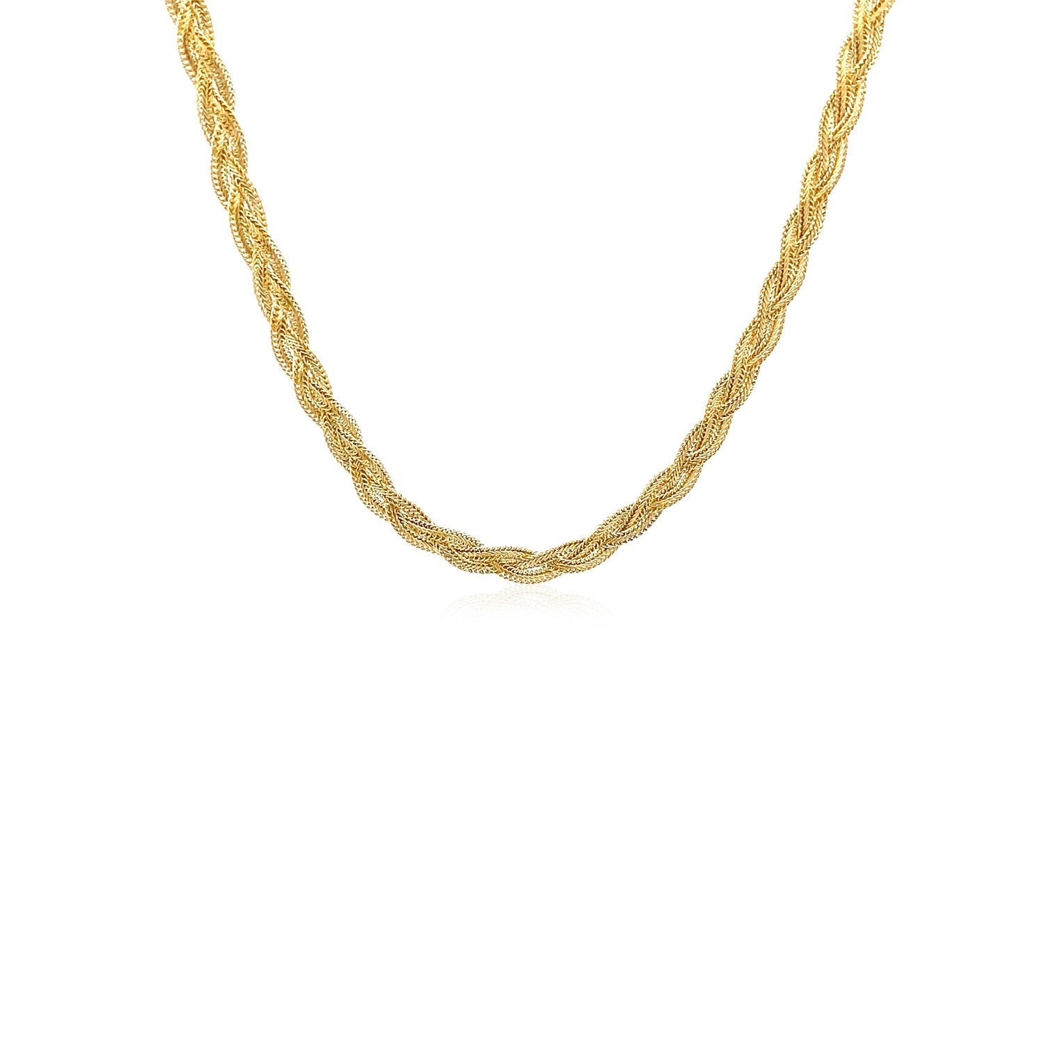 14k Yellow Gold Braided Chain (3.50 mm)
