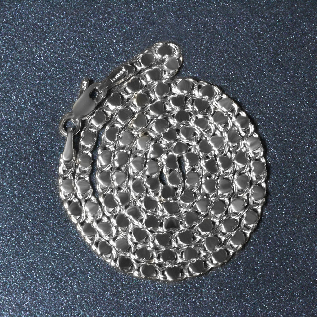 14k White Gold Heart Chain (3.00 mm)