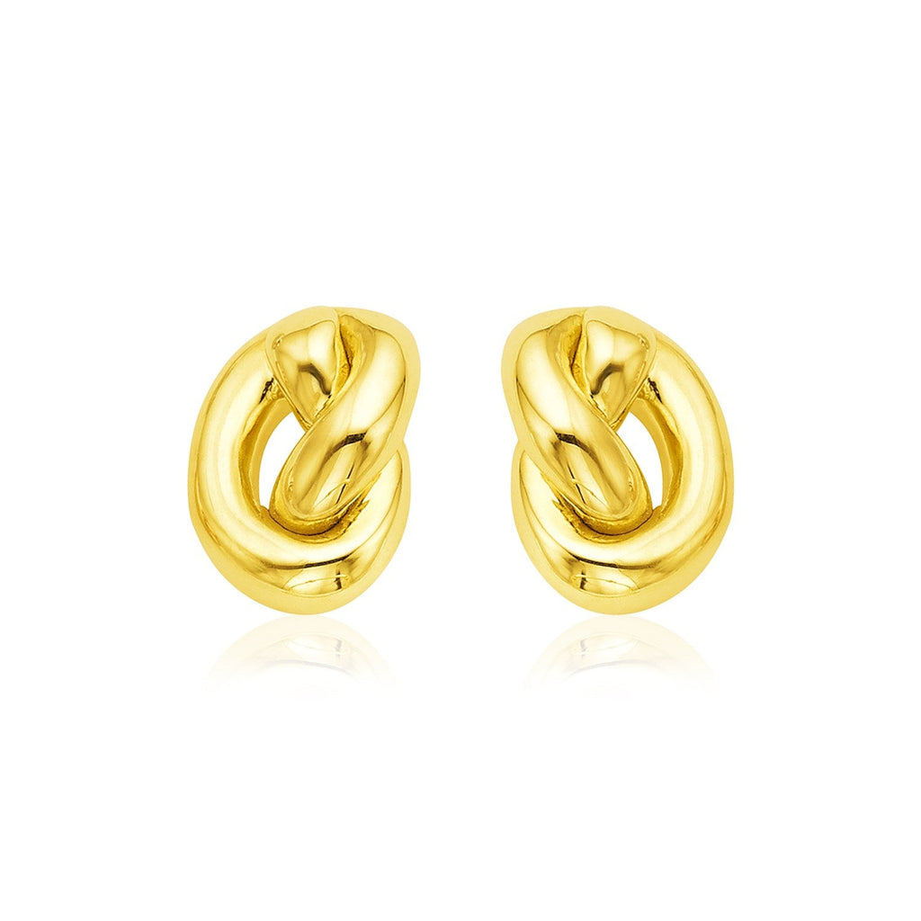 14k Yellow Gold Polished Knot Earrings