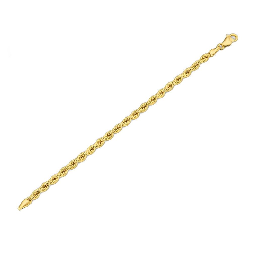 Silk Rope Chain Bracelet in 14k Yellow Gold  (4.30 mm)