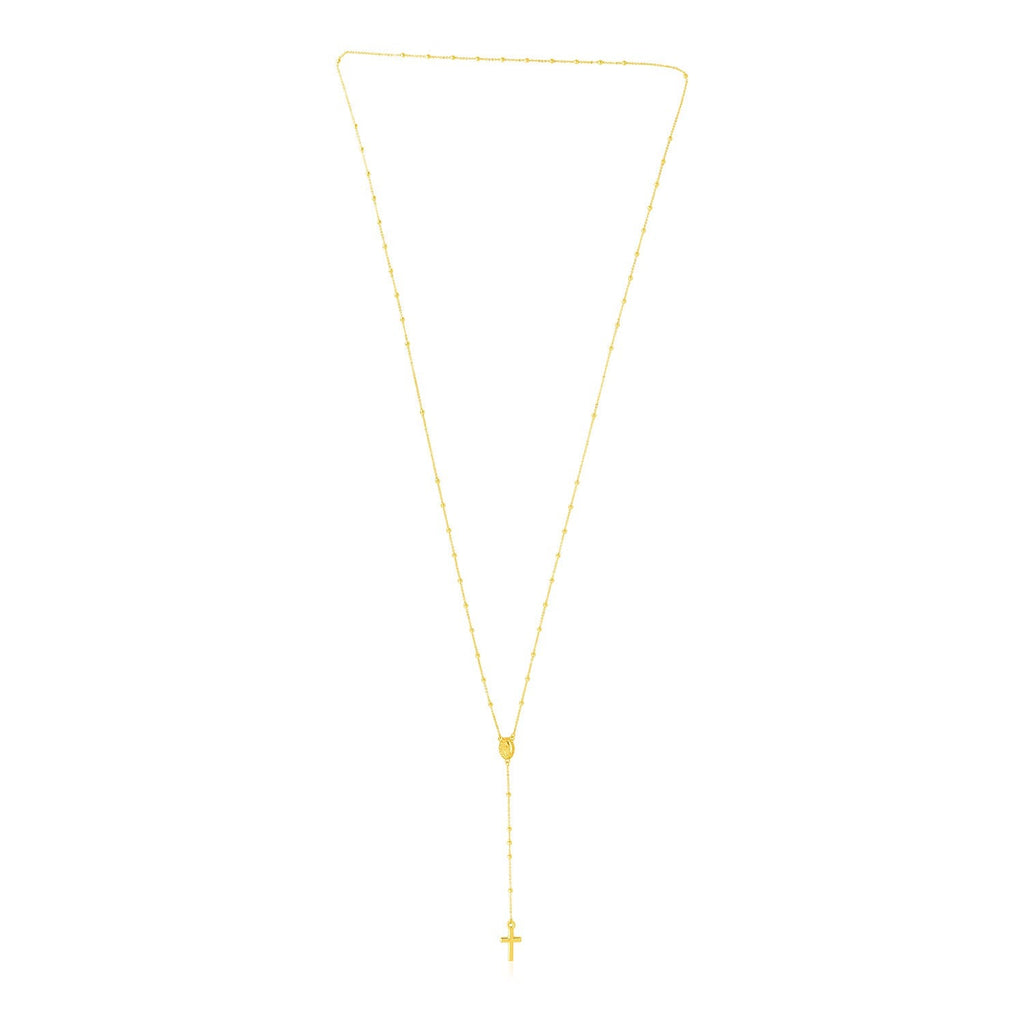 14k Yellow Gold Rosary Necklace