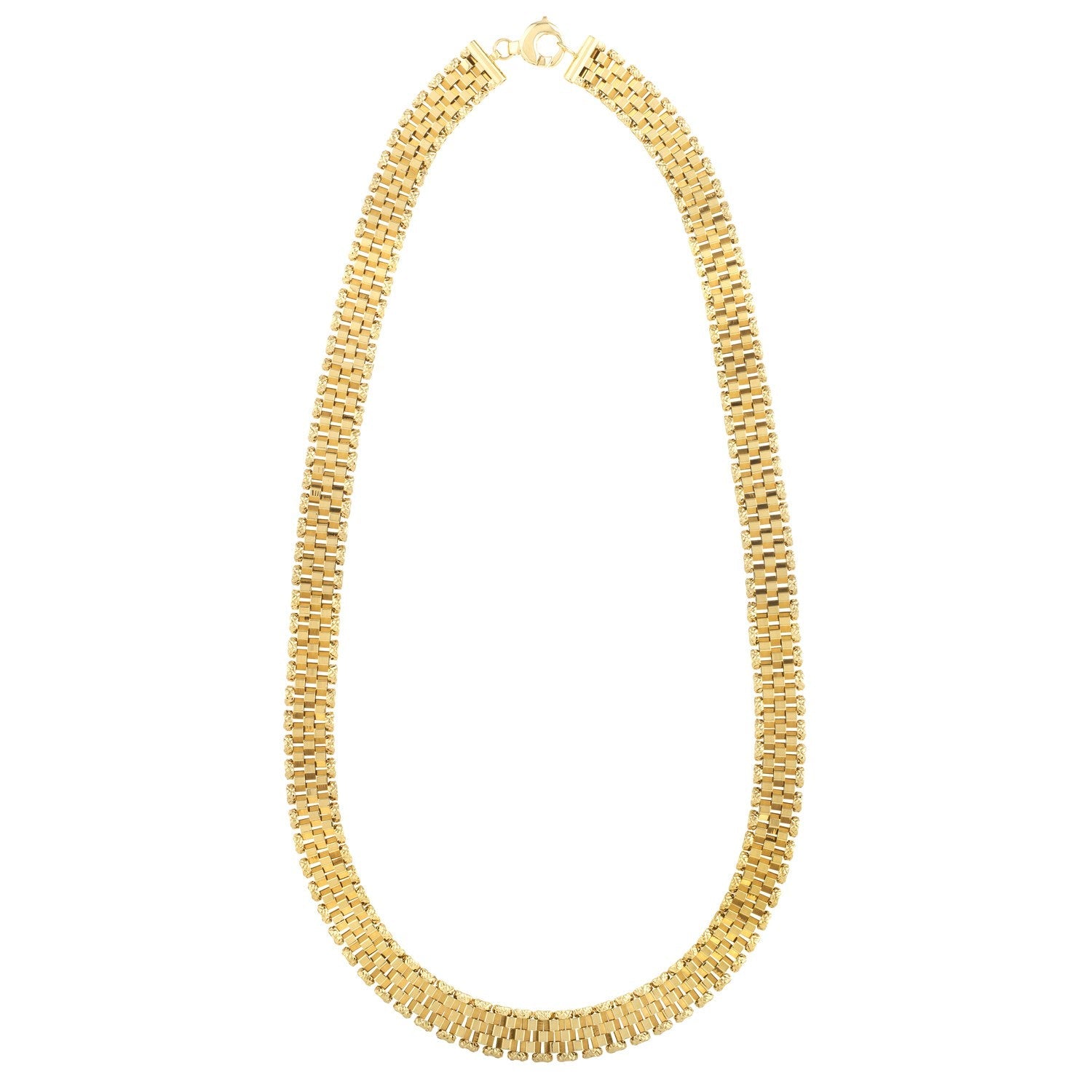 Panther Link Necklace in 14K Yellow Gold (9.60 mm)