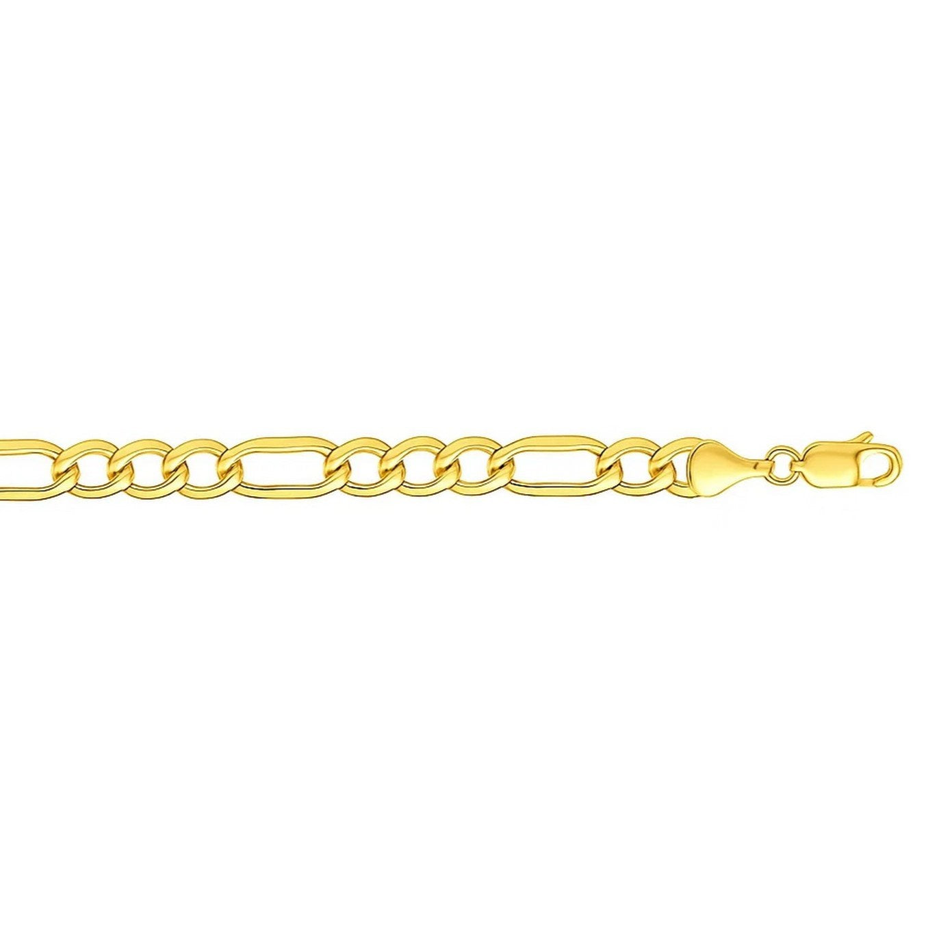 10k Yellow Gold Lite Figaro Bracelet (6.60 mm)