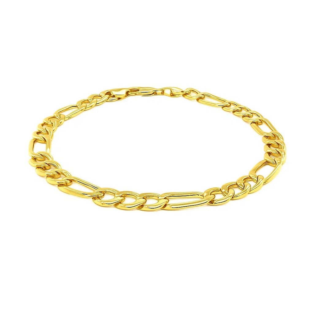 10k Yellow Gold Lite Figaro Bracelet (6.60 mm)