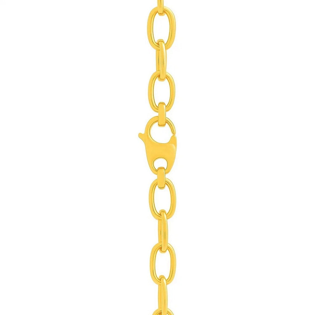 14k Yellow Gold Cable Chain Style Polished Necklace