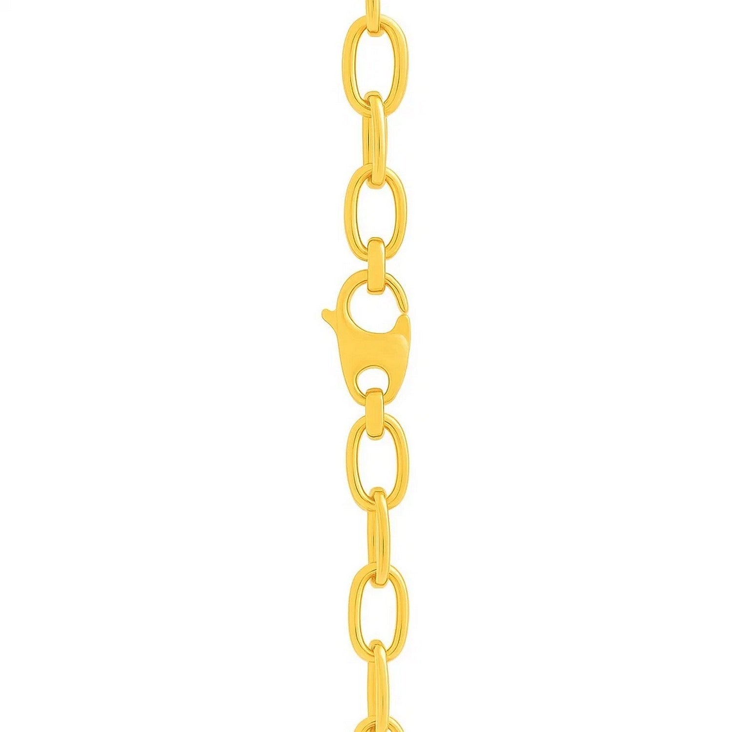 14k Yellow Gold Cable Chain Style Polished Necklace