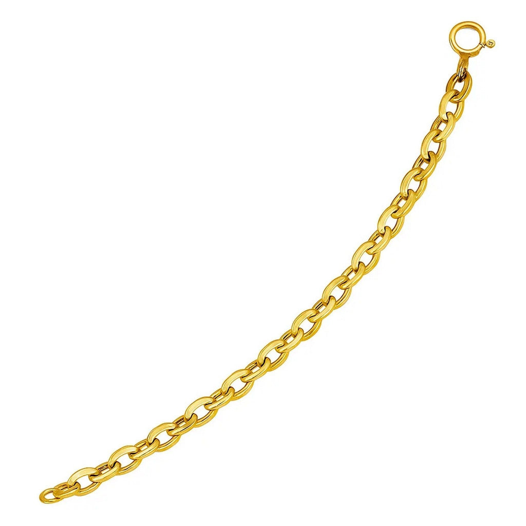 14k Yellow Gold Cable Chain Design Bracelet (0.90 mm)
