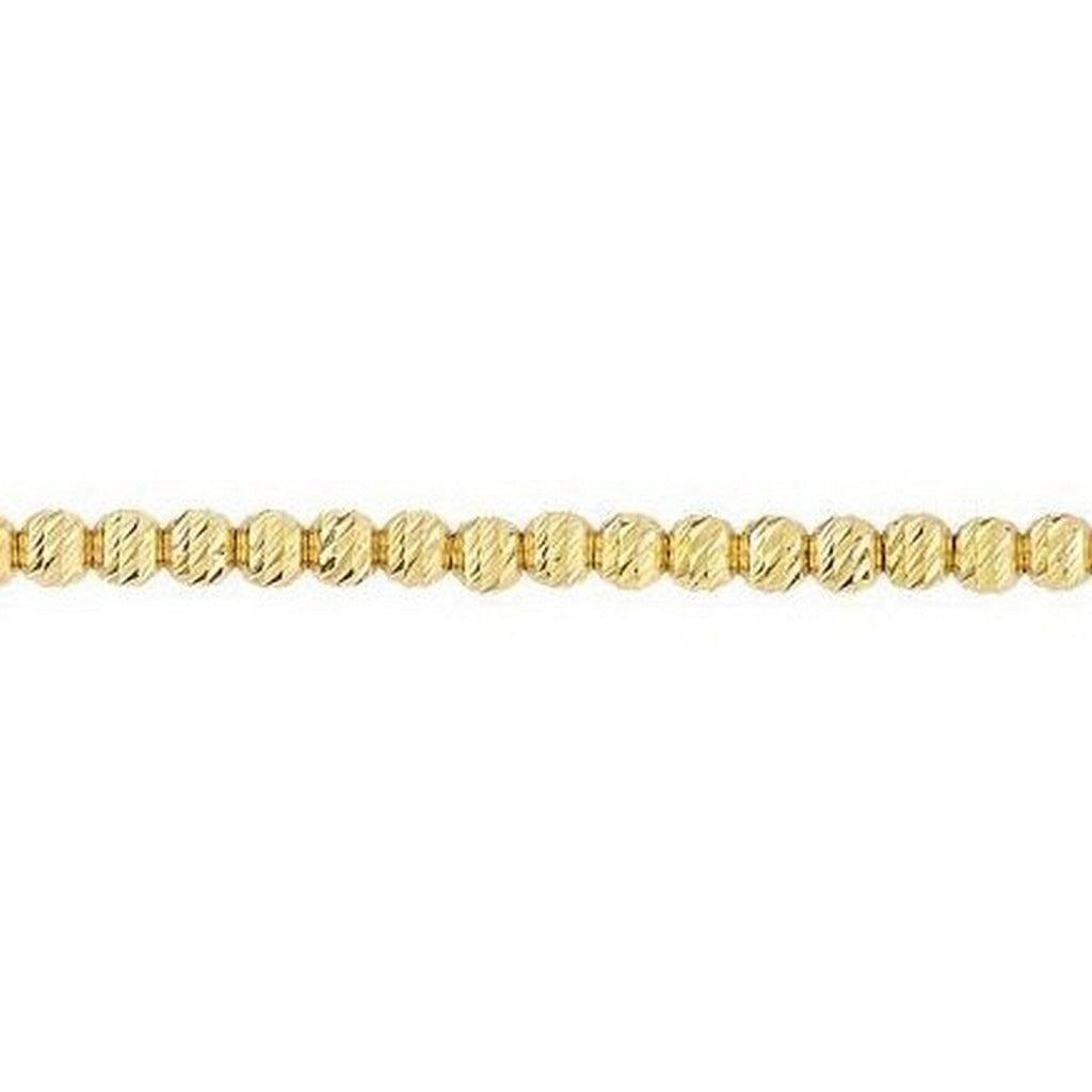 Diamond Cut Bead Bracelet in 14K Yellow Gold
