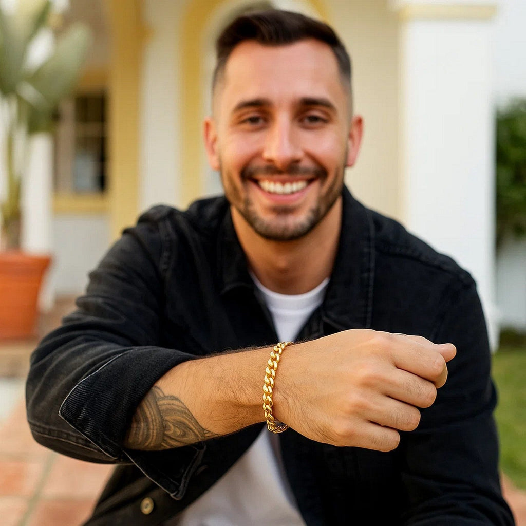 14k Yellow Gold Semi Solid Miami Cuban Bracelet (6.60 mm)