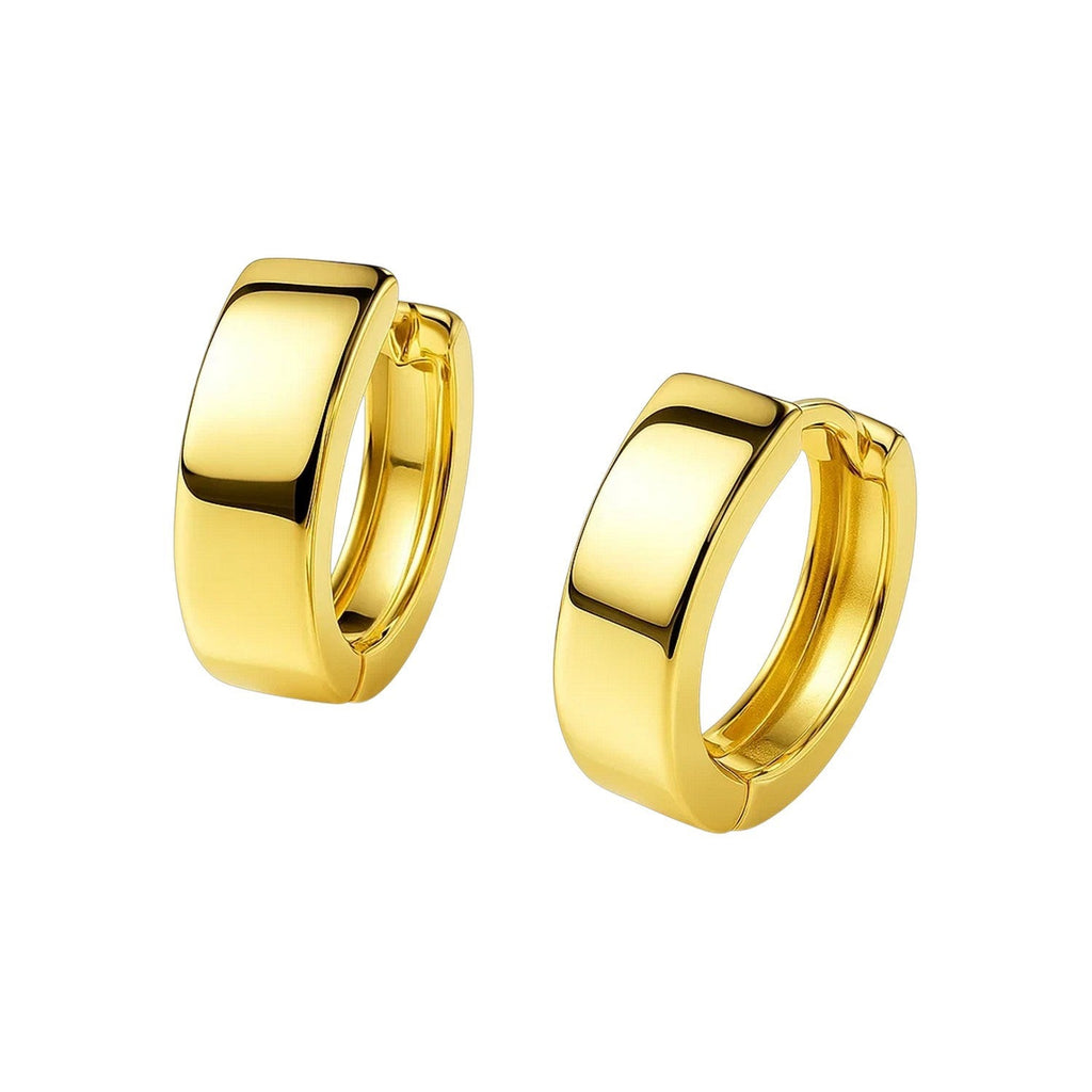 14k Yellow Gold Snuggable Hoop Earrings