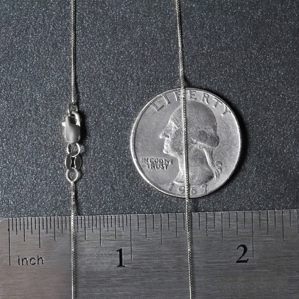 10k White Gold Classic Box Chain (0.45 mm)